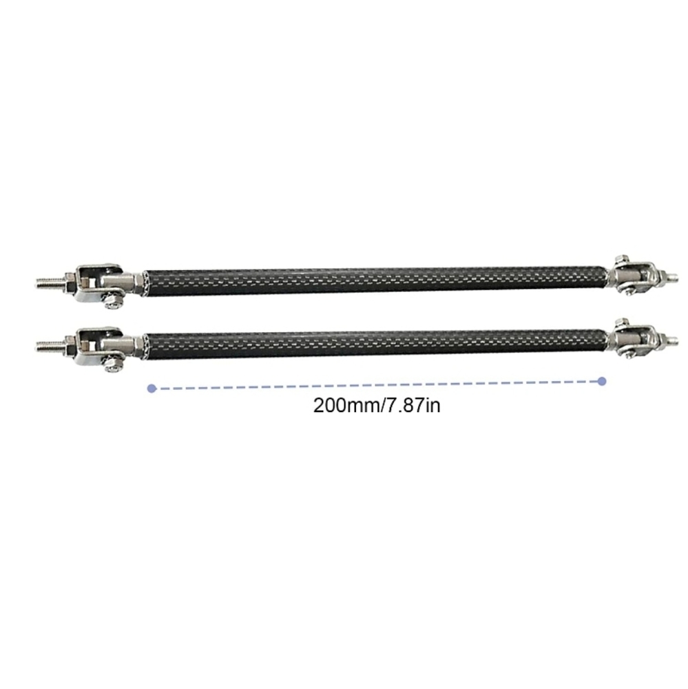 Carbon Front Bumper Lip Splitter Strut Rod Tie Support Bars - Picture 4 of 7